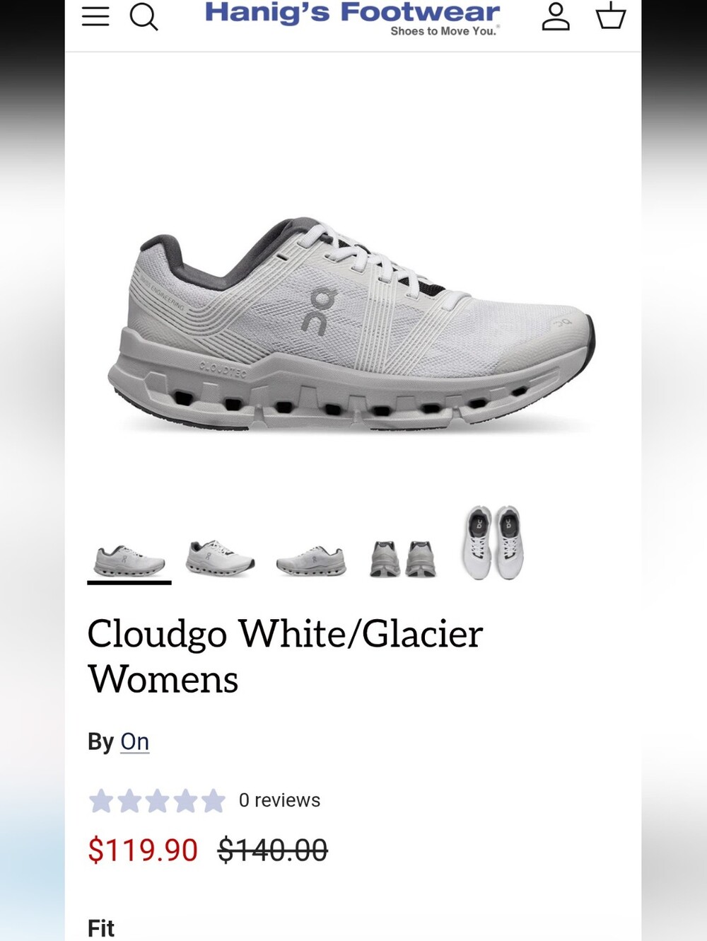 Women's On Running Cloud Go Road Running Shoes Size 8.5 White/Glacier